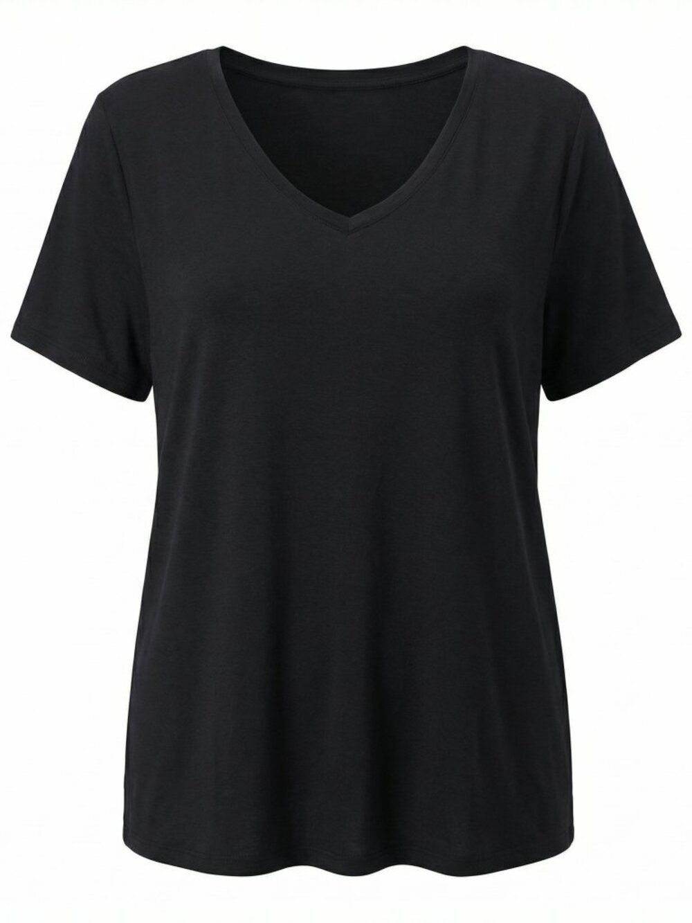 Apt 9 Essentials Knit T-Shirt Top Women's Size 2X‎ Black Short Sleeve